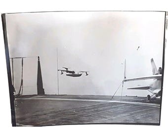US Military Marine 4 X 4 Photo 1950s Seaplane Air Force Vintage