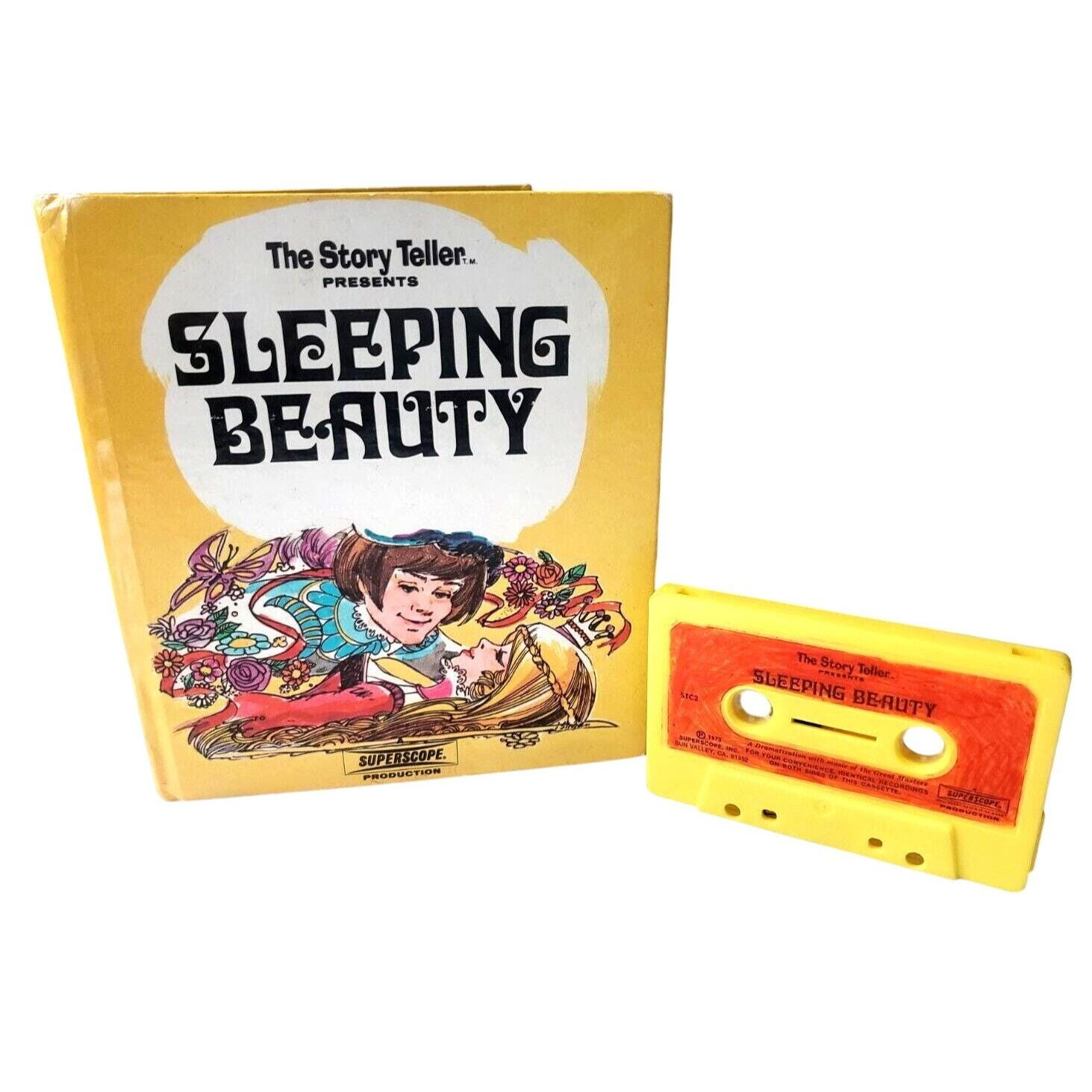Sleeping Beauty Story Teller Book Cassette Childrens Fairy Tale Vintage 1973