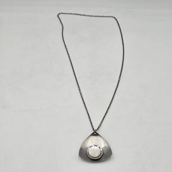 Vintage Lord Python Abalone Shell Pendant Necklac… - image 2