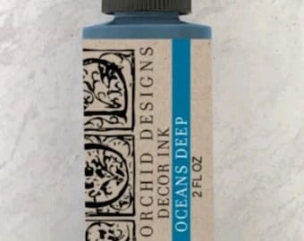 Iron Orchid Designs Oceans Deep Decor Ink Stamps IOD Mixed Media Crafts NEW 2 OZ