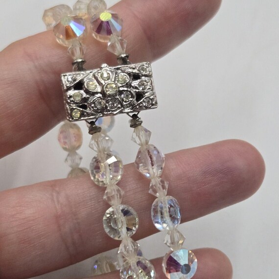 Bracciale Con Cristalli Aurora Boreale (AB) - Perle 6 Mm, Chiusura In Argento 925, Fatto A Mano, In Astuccio Regalo