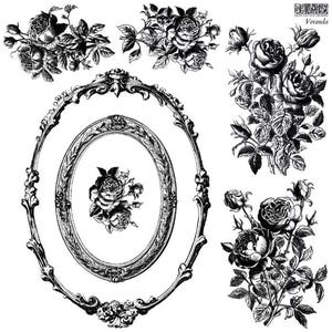 Veranda Decor Stamp 12x12&quot; Iron Orchid Designs Floral Crafting Upcycling IOD