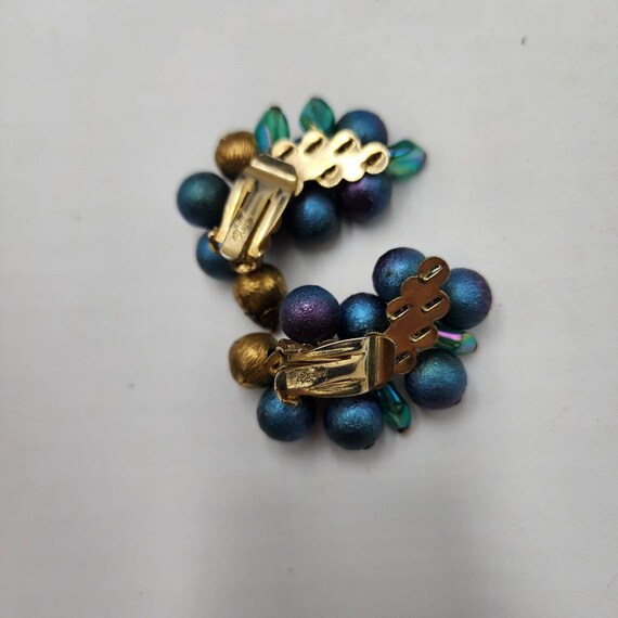 Vintage Rare Judy lee Blue Purple Chacha Earrings… - image 8