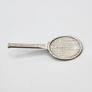 Vintage Antik Tennisschläger Pin Gorham Sterling Silber British Hallmarks