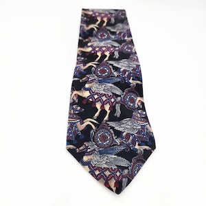 Vintage Metropolitan Museum Of Art Horse With Wings Greek Silk Tie Pegasus MMA