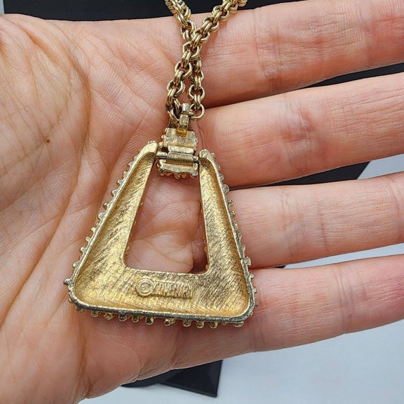Vintage Sarah Coventry Gold Tone Buckle Pendant N… - image 2