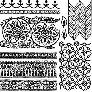 Bohemia Decor Stamp 12x12&quot; Iron Orchid Designs Crafting Upcycling IOD