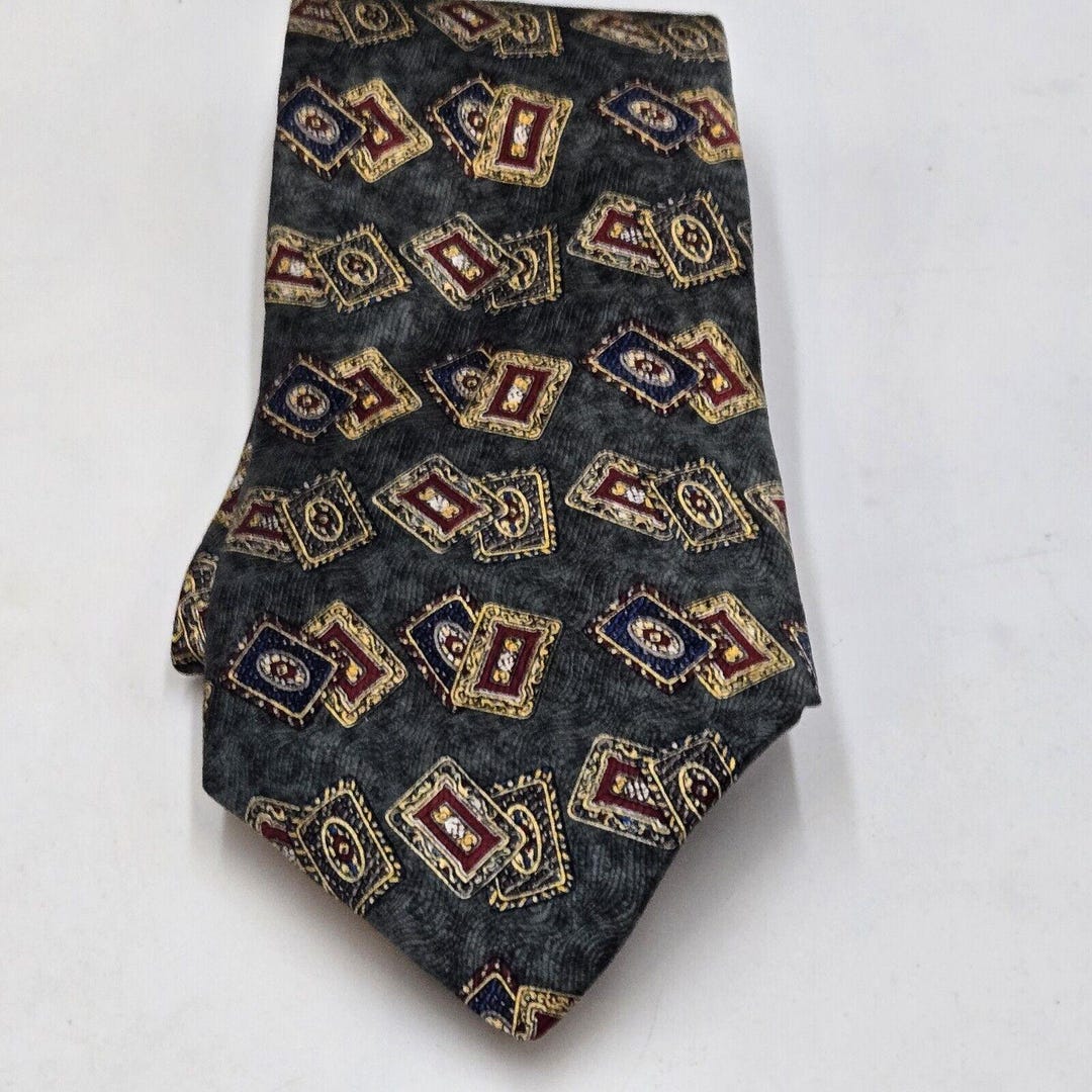 Cravate 100% Soie Metropolitan Museum Of Art - Motif Perroquet Marine - Excellent état