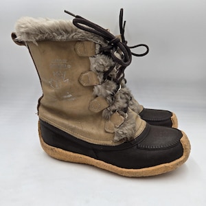 Vintage Sorel Nanook Winter Snow Boots Wmns Sz 7 Brown  display picture 2