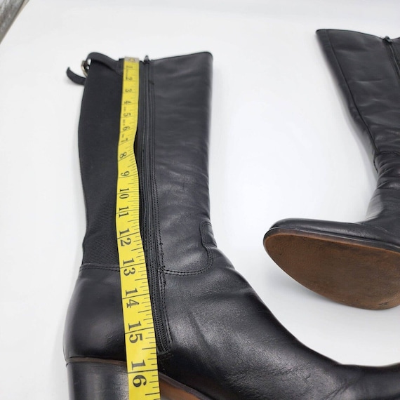 Vintage Lavorazione Artigiana Women's Black Tall Zip Leather