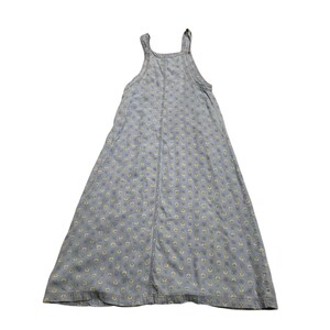 VTG Pulp Overall Dress Floral Sz S Earthy Tencel Lyocell Pockets USA Cottage image 3