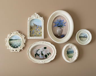 Wildblumen Ölgemälde Drucke Set: Vintage botanische Kunst