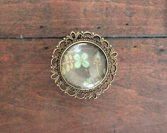 Messing Schublade Knöpfe Erinnerung Serie Mint Damast MK127 | Etsy