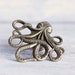 Octopus Drawer knobs in Brass - Octopus Cabinet knobs in Brass for Beach Decor - Animal Shaped Knobs Coastal Decor 