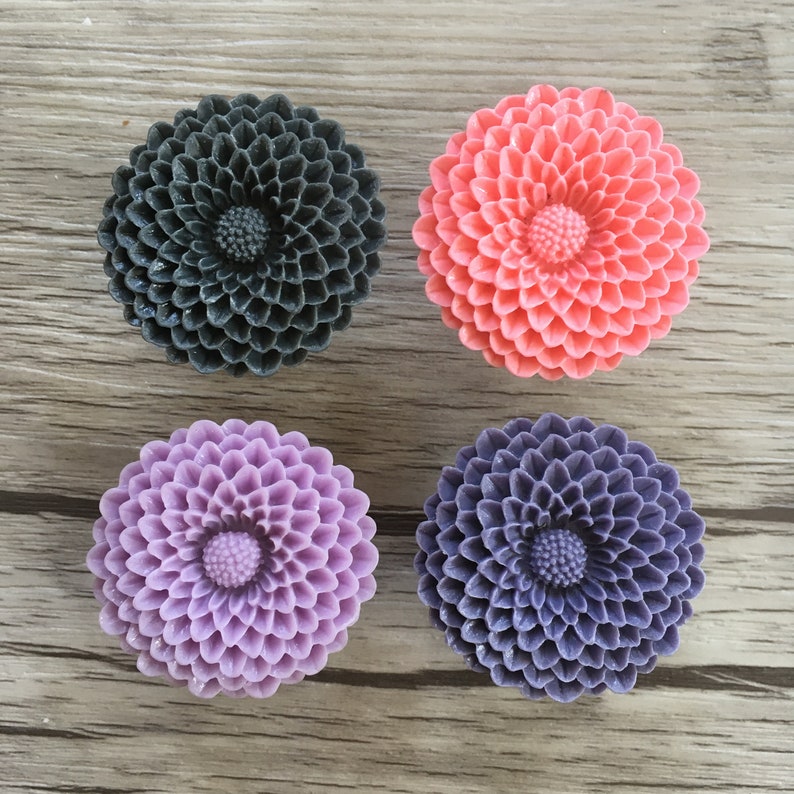 Cabinet Knobs Mum Purple Flower Drawer Knobs