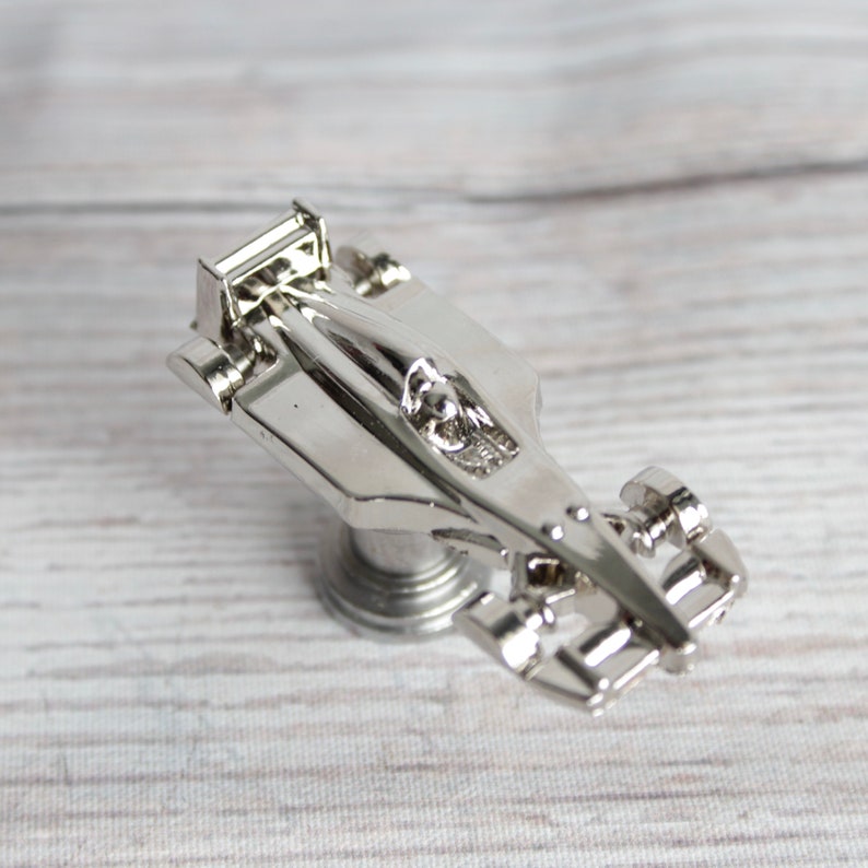 Race car Drawer Knob in Silver Small Car Knob for Etsy