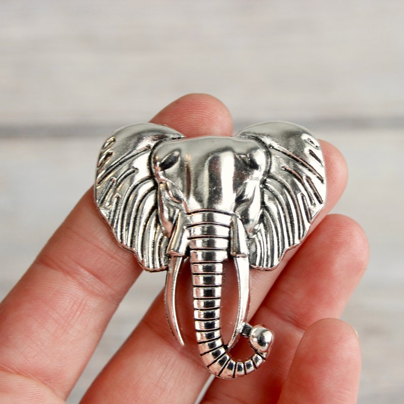 Elephant Drawer Knobs in Silver for Nursery Decor Silver Etsy