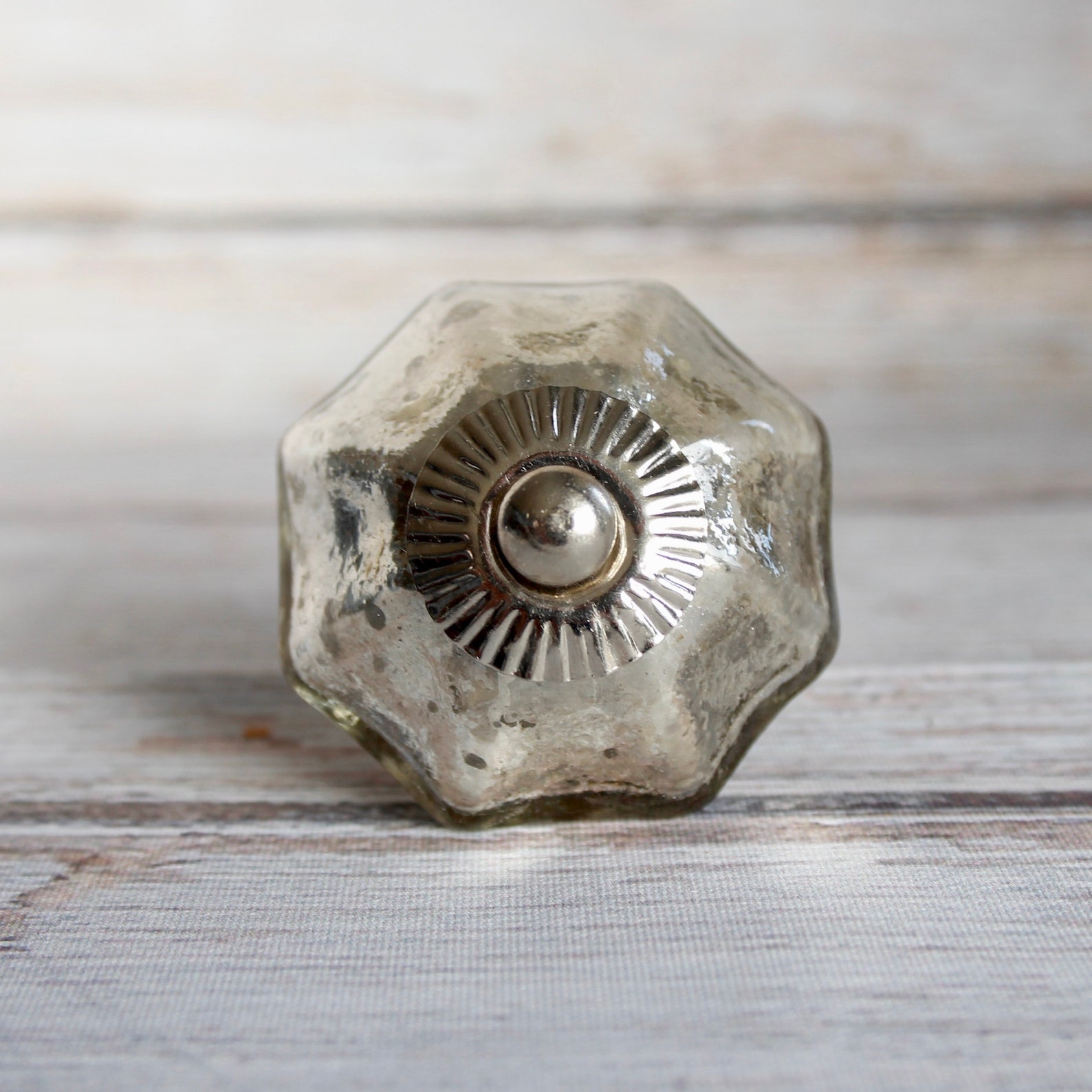 Silver Mercury Glass Drawer Knobs Mercury Glass Etsy