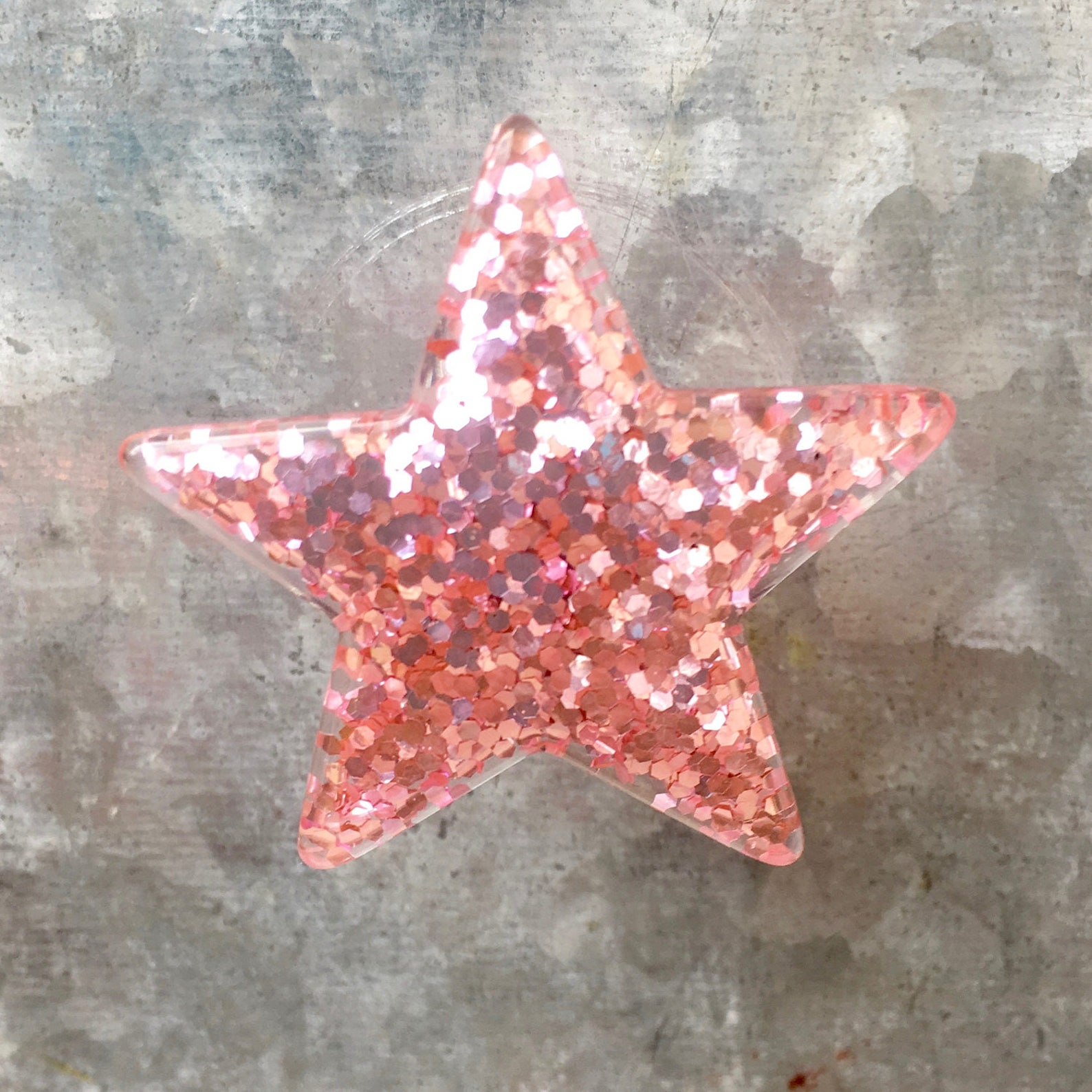 Pink Glitter Star Drawer Knob Knob Star Shaped Made Etsy