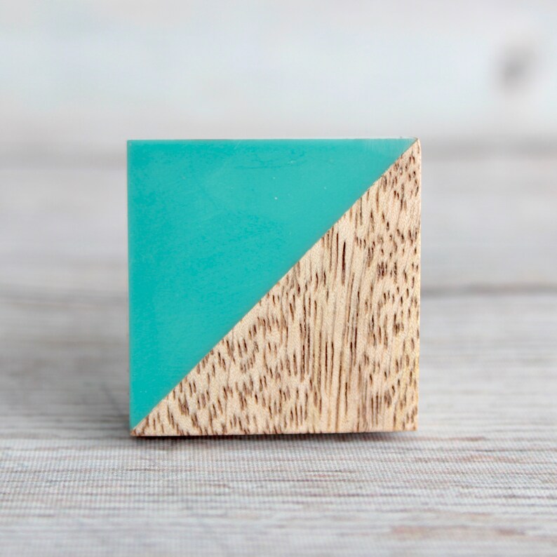 Square Drawer Knob for Modern Decor Geometric Knobs Etsy