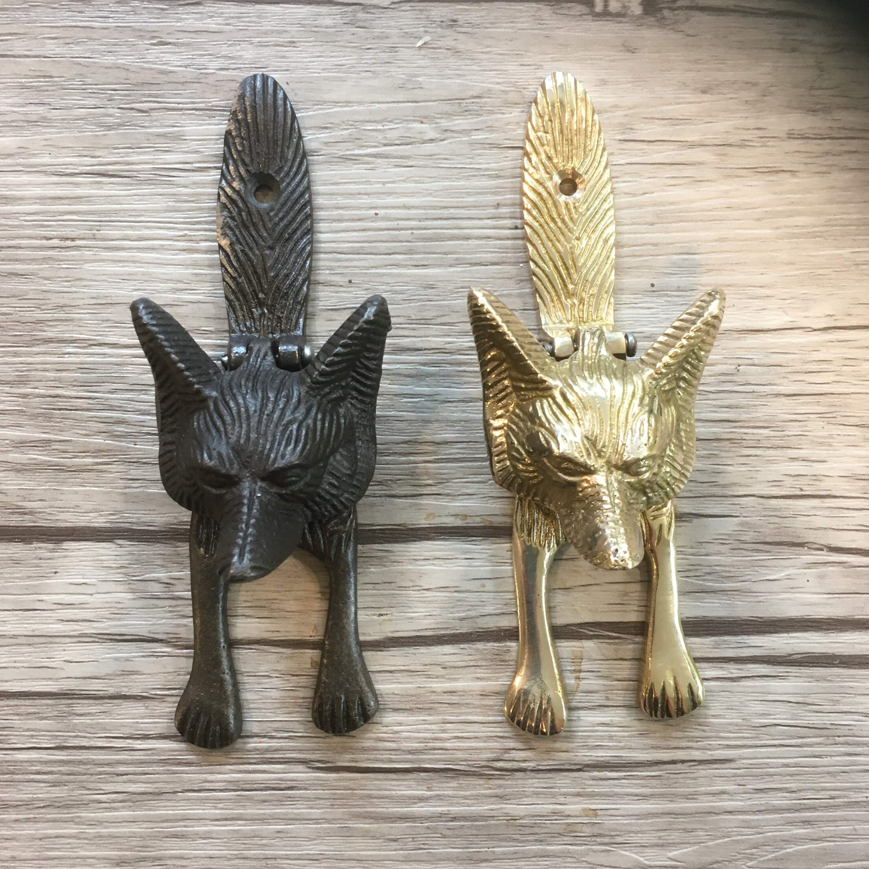 Bow Door Knocker CAST Iron Front Door Fox Door Knocker | Handmade Front Door Knocker Hand Door Knocker Fox Door Knocker Loud Door Knocker Antique Style 246068261 Door Knockers For Front Door Unique