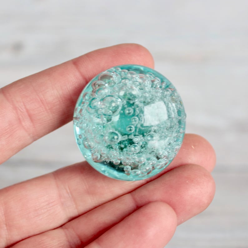Glass Drawer Knobs With Bubbles in Light Blue Glass Knobs Etsy Canada