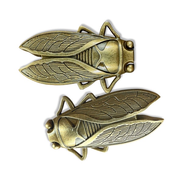 Cicada Drawer Knob Set of 2 / 4 / 6 /8 - Bug Cabinet Knobs - Gift Insect Lover