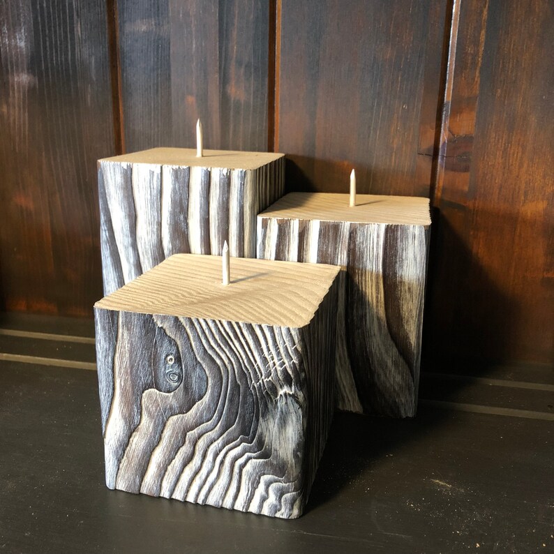 Candle Holders Candle Base Rustic Candles Candle Lovers Etsy