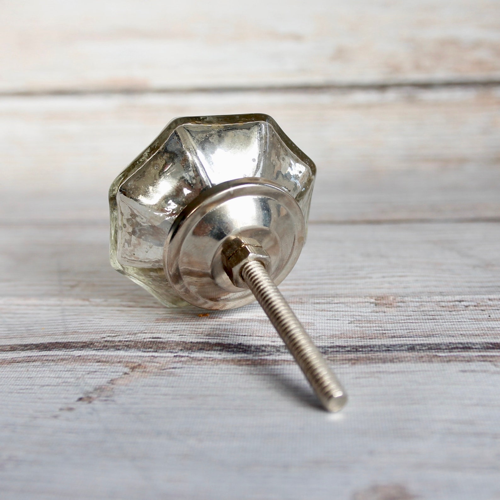Silver Mercury Glass Drawer Knobs Mercury Glass Etsy