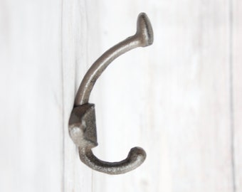 Cast Iron Wall Hook - Small Hook for Wall - Rustic Home Decor - Clearance Sale