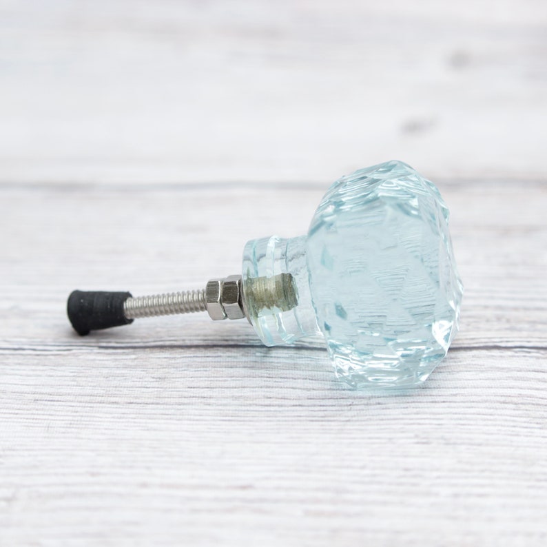 Aqua Glass Knobs Square Glass Knobs for Coastal Etsy