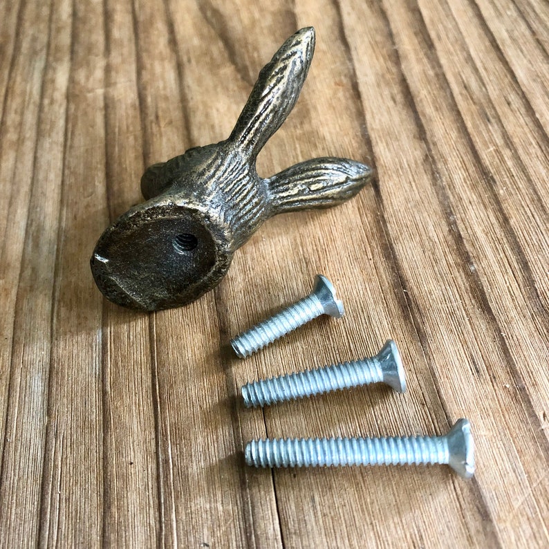 Rabbit Drawer Knobs Hare knobs for Woodland Nursery Etsy