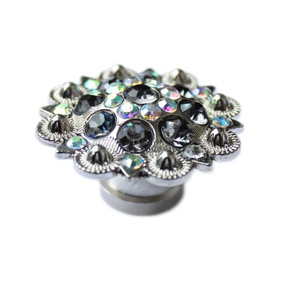 Gray Crystal Cabinet Drawer Knob Drawer Knobs With Gray Etsy