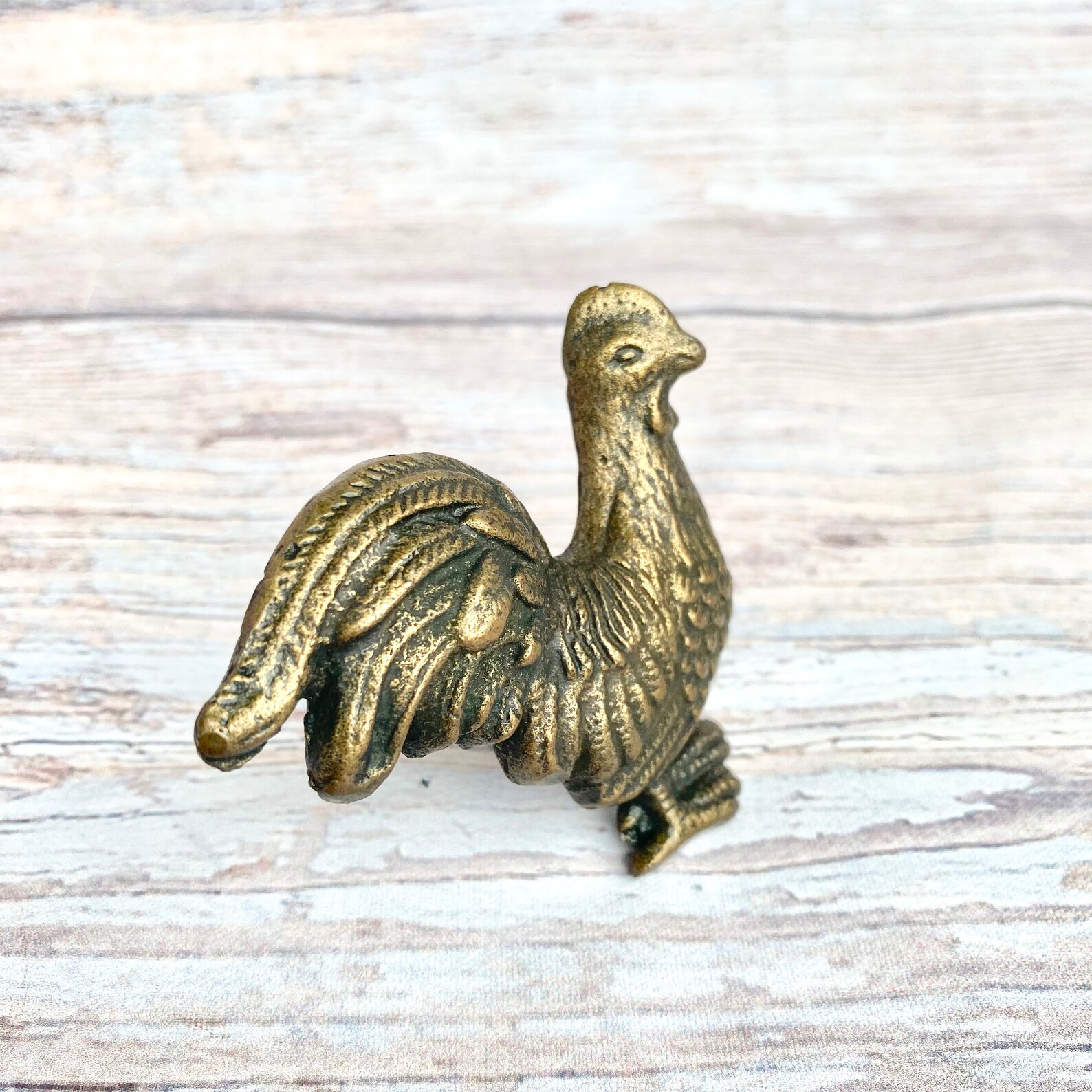 Rooster Drawer Knobs in Antique Brass for Farmhouse Decor Etsy