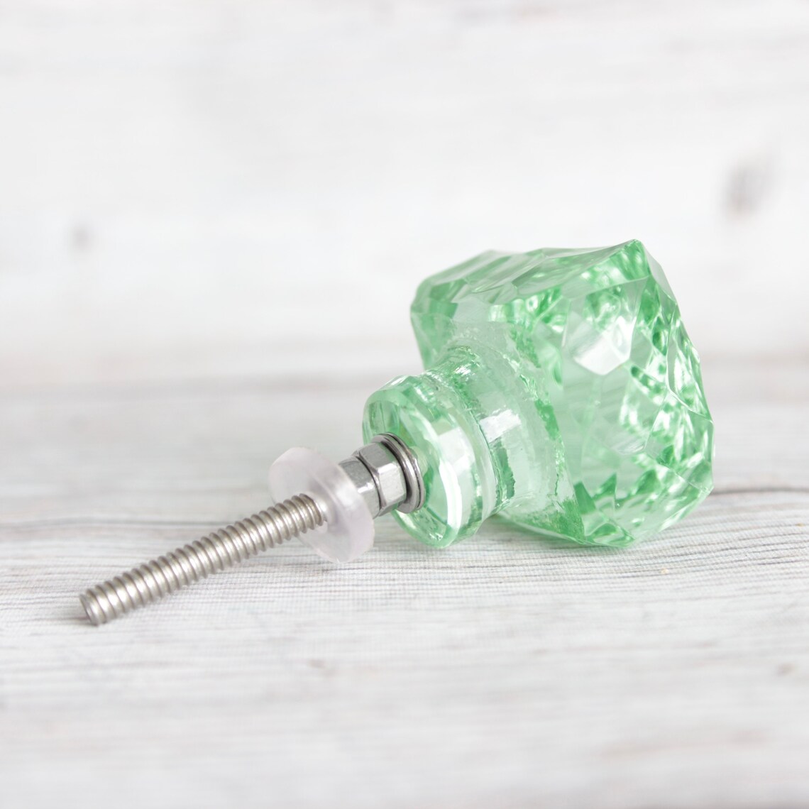 Green Glass Drawer Knobs Square Hardware Bathroom Etsy
