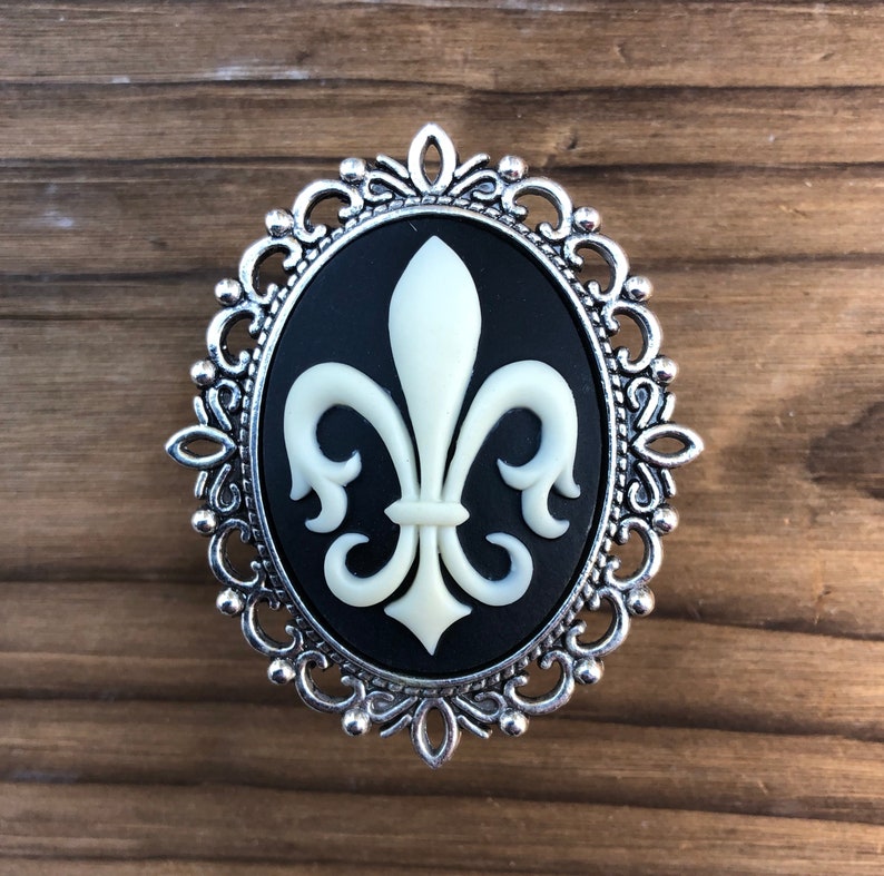 Silver Drawer Knob With Fleur De Lis Ornate Drawer Knobs Etsy
