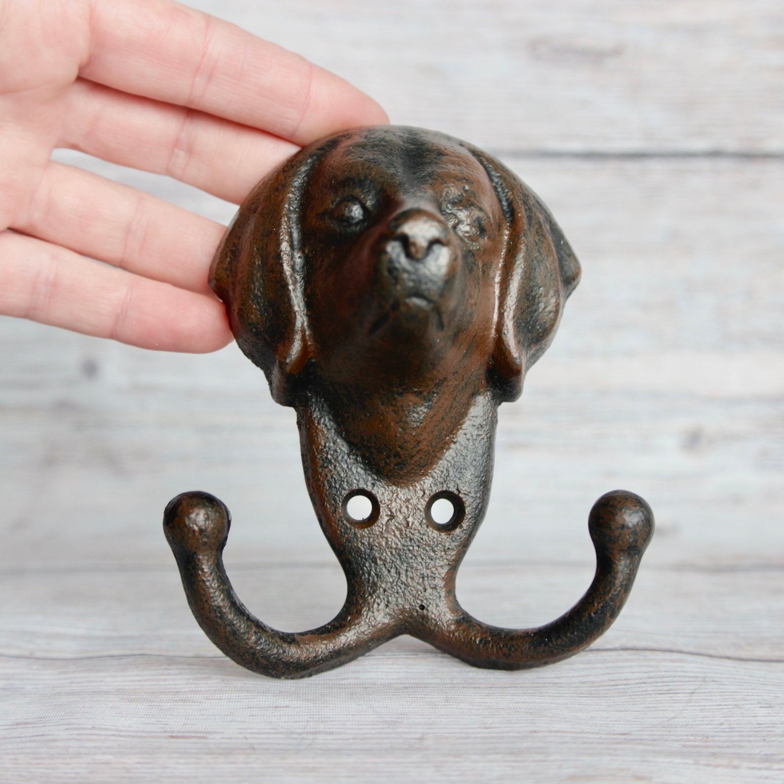 Dog Wall Hook Double Hook for Wall Cast Iron Rustic Decor Etsy België