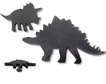 Dinosaur Drawer Knob: Handmade Stegosaurus or Triceratops, Kids Room Decor