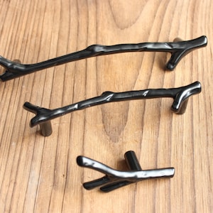 Black Branch Drawer Knobs and Pulls - Branch Cabinet Knobs and Pulls - Rustic Home Decor - Branch Drawer Pulls - Twig Pulls