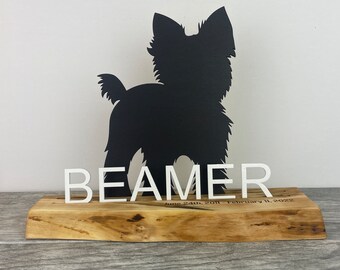 Personalized Dog Portrait Name Sign - Custom Dog Art - Pet Loss Memorial - Gift Dog Lover