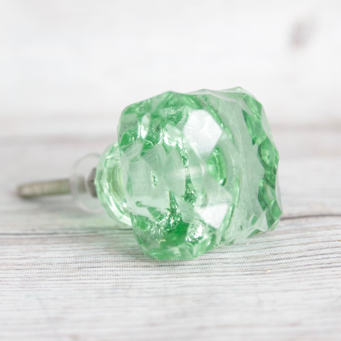 Green Glass Drawer Knobs Square Hardware Bathroom Etsy