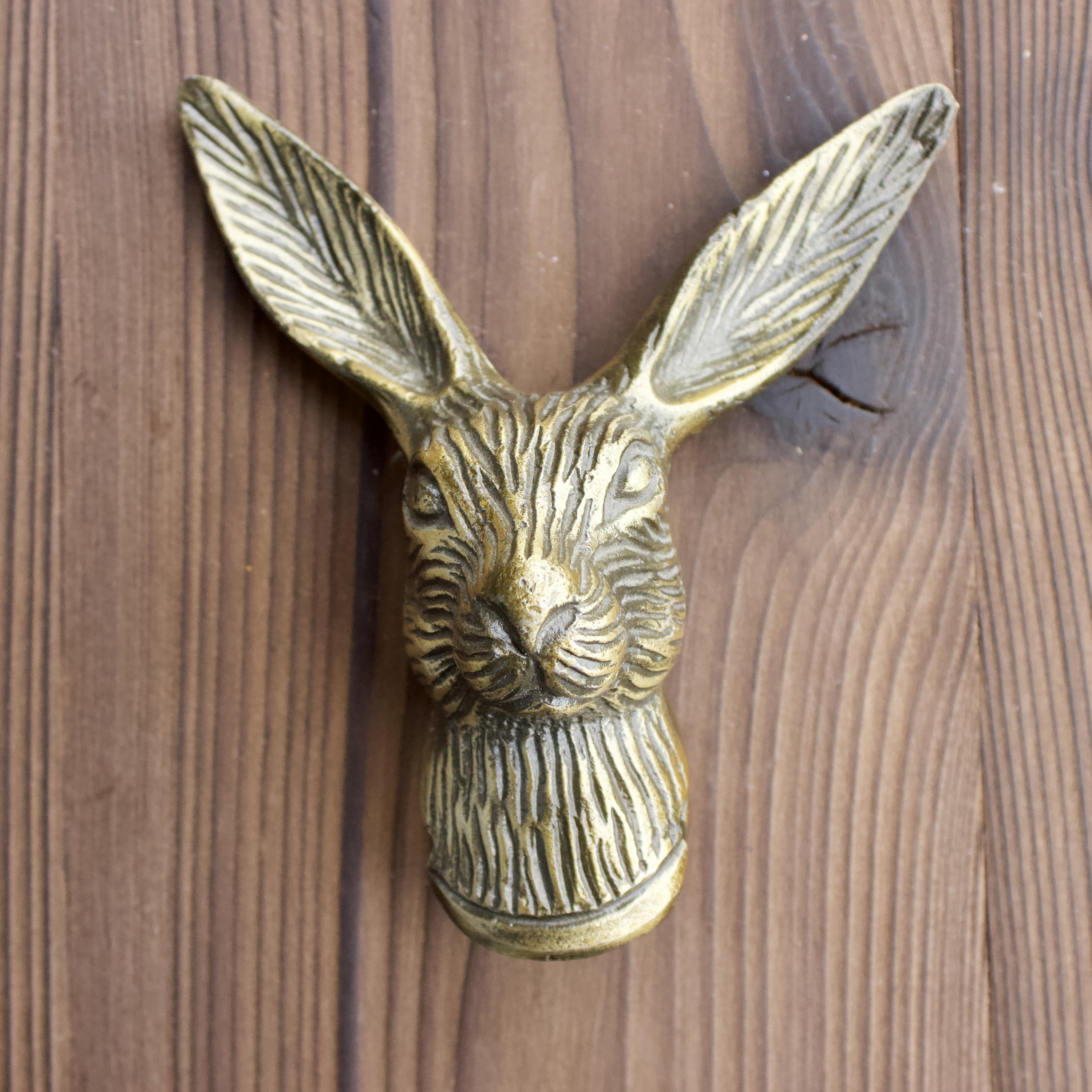 Hare Hook Rabbit Wall Hook in Antique Brass Woodland Decor Etsy Canada