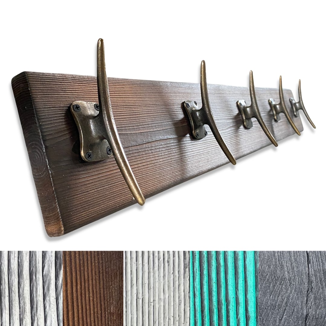 Boat Cleat Towel Rack 36 With 5 Hooks Cleat Coat Hangers Nautical Decor