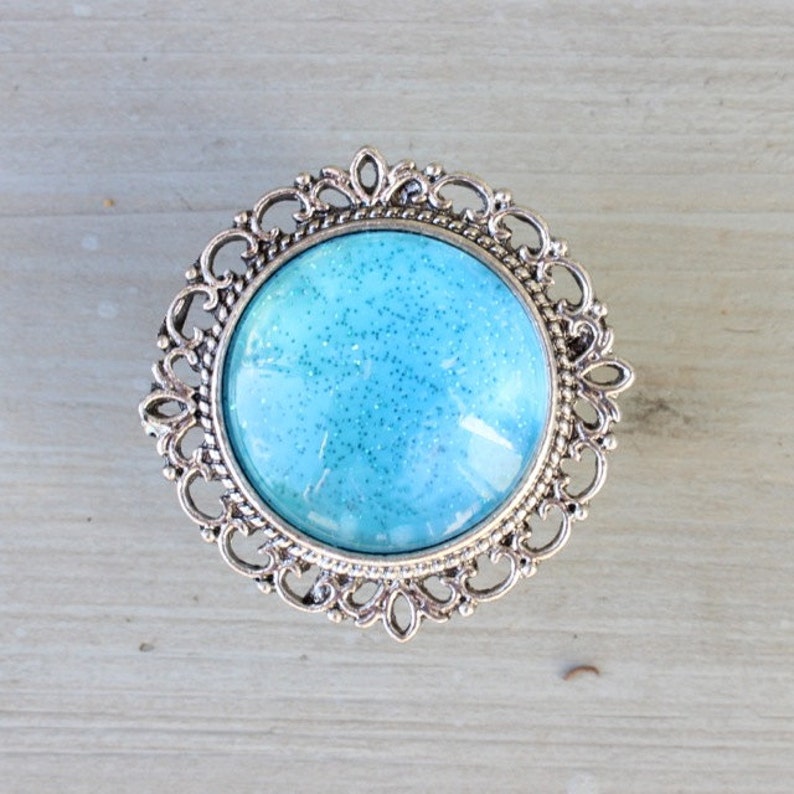 Glitter Drawer Knobs Blue Blue Glitter Cabinet Knobs Blue Etsy