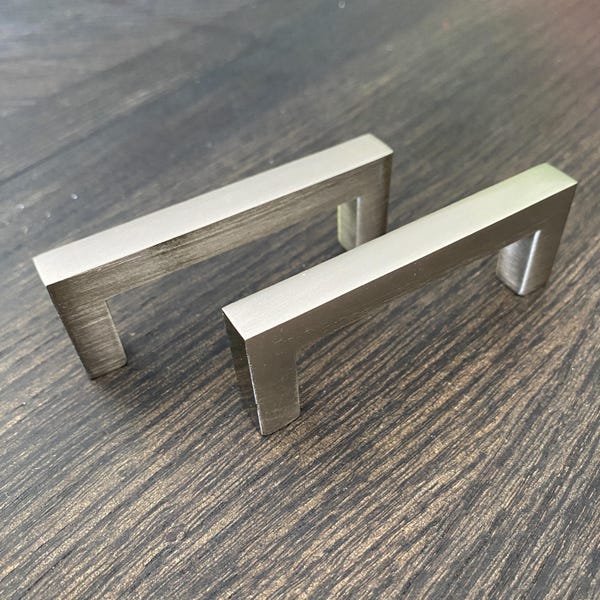 Brushed Nickel Drawer Pulls Etsy