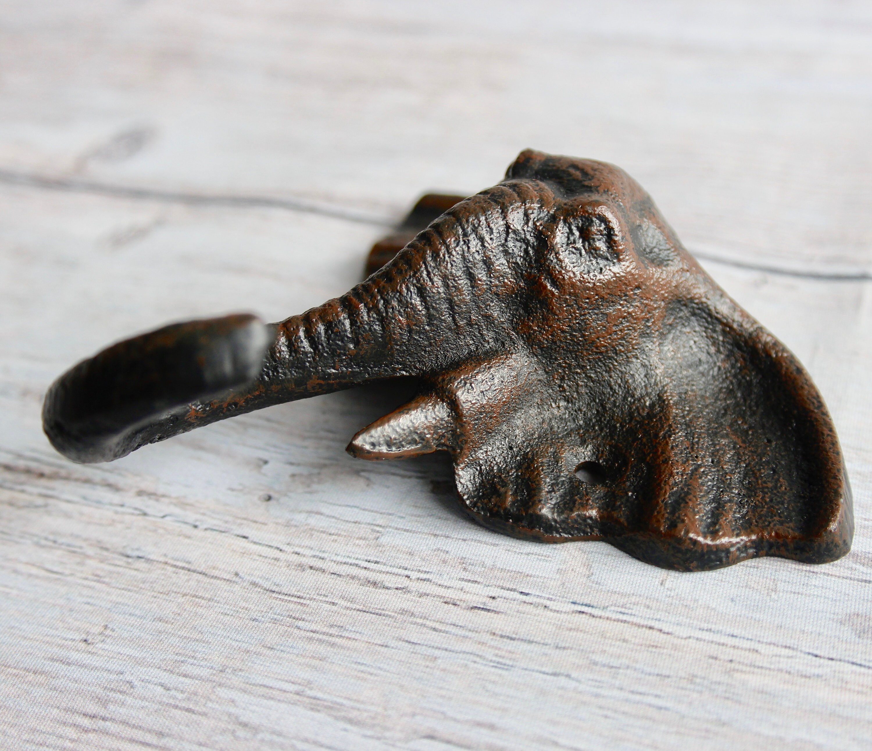 Cast Iron Elephant Wall Hook Zoo Animal Towel Hooks Etsy