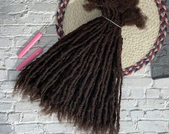 Dark Brown(#2) Natural Curly Tips Human Hair Textured Loc(Dreadlock) Extensions