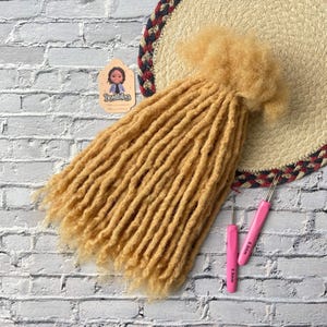 Honey Blonde (#27) Natural Curly Tips Human Hair Textured Loc(Dreadlock) Extensions