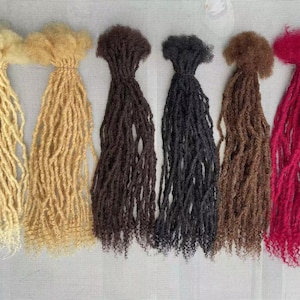 Anwi Textured Human Hair Loc Extensions With Curly Ends Tips | 100% Human Hair Dreadlock Extensions