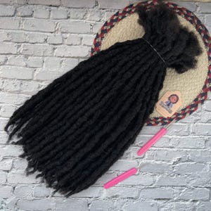 0.8cm (0.32in) Natural Curly/Closed Tips Human Hair Loc Extensions | Custom Colors Available | Soft, Textured Dreadlock Extensions